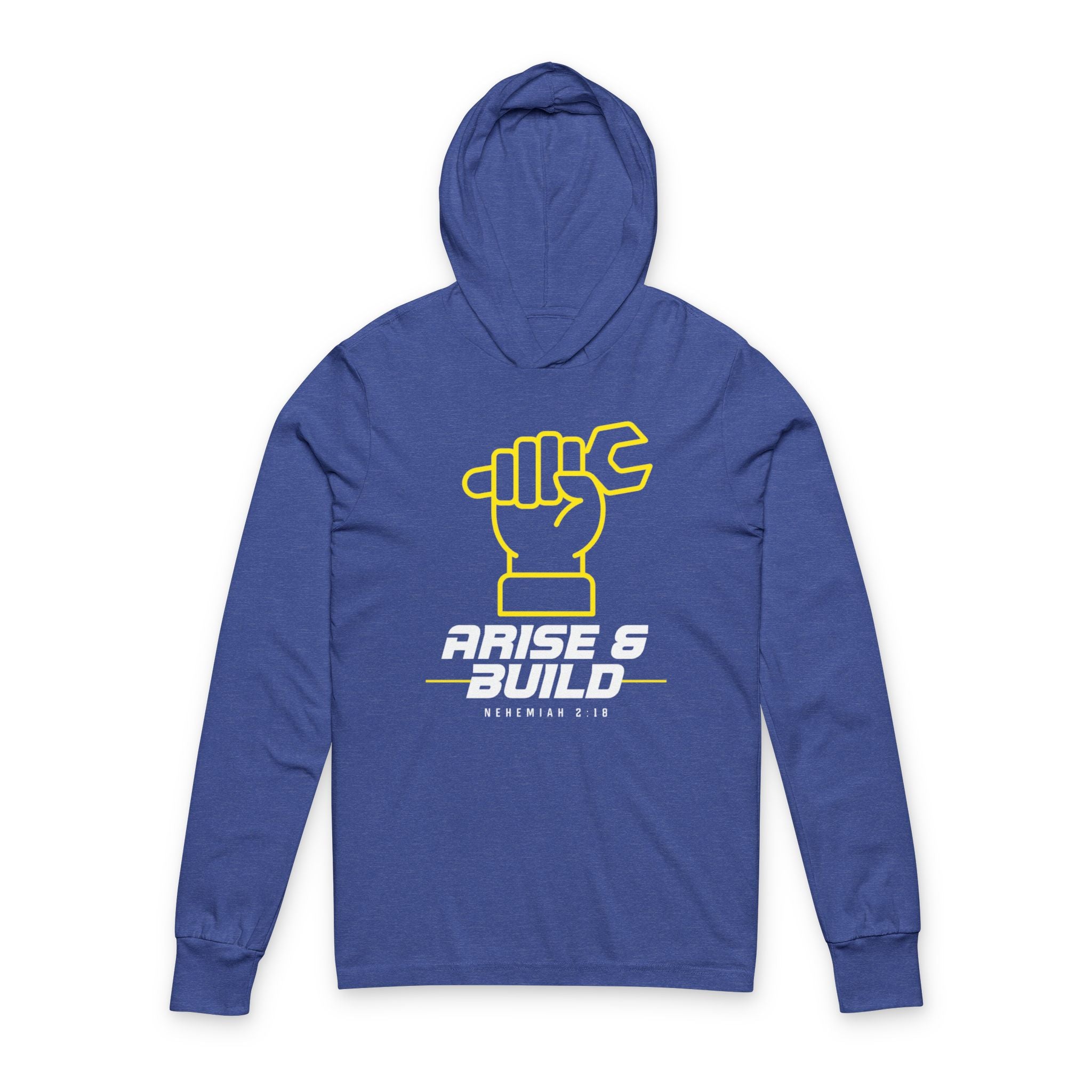 Mechanic Wrench Fist Hooded Long Sleeve Tee