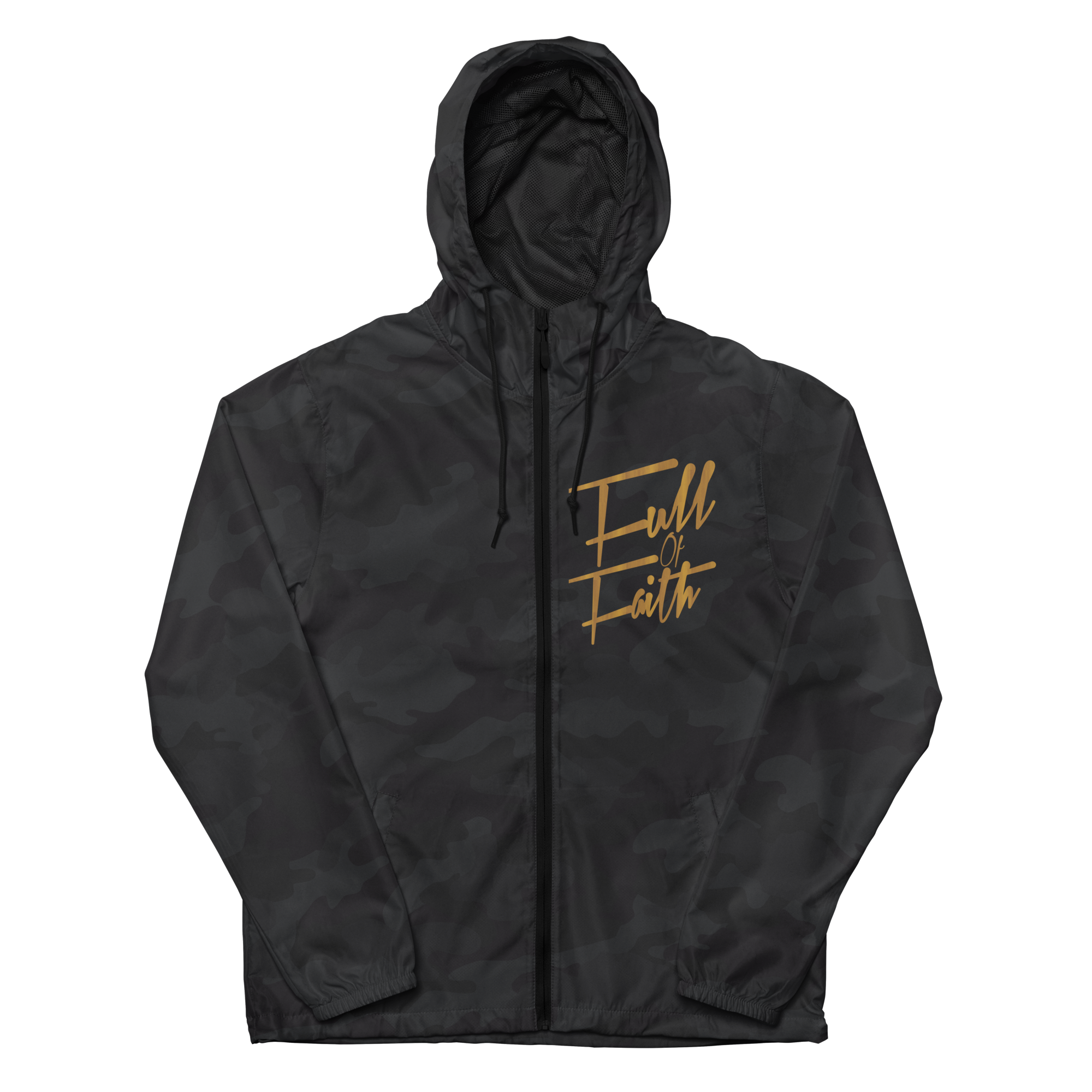 Full of Faith lightweight zip up windbreaker