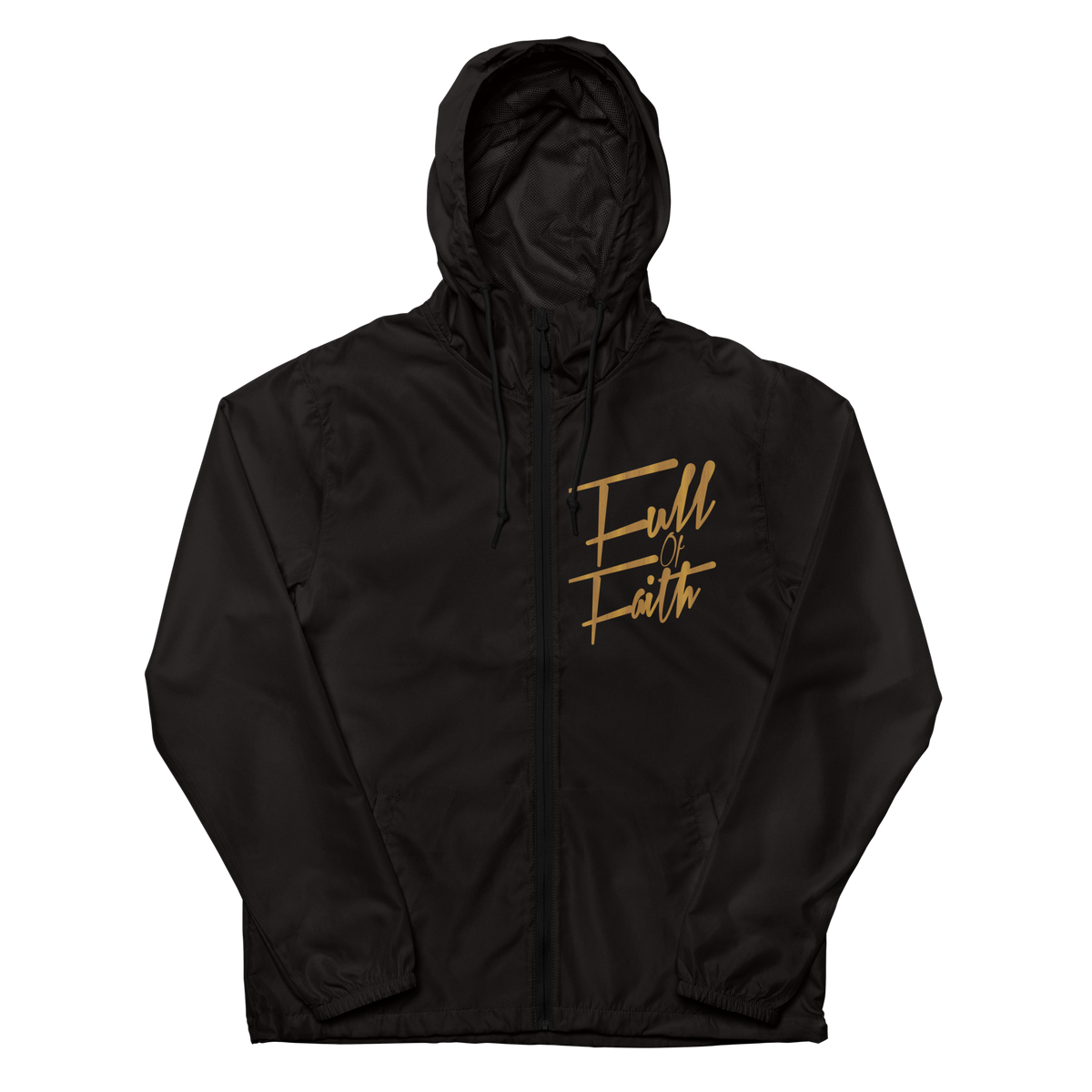 Full of Faith lightweight zip up windbreaker