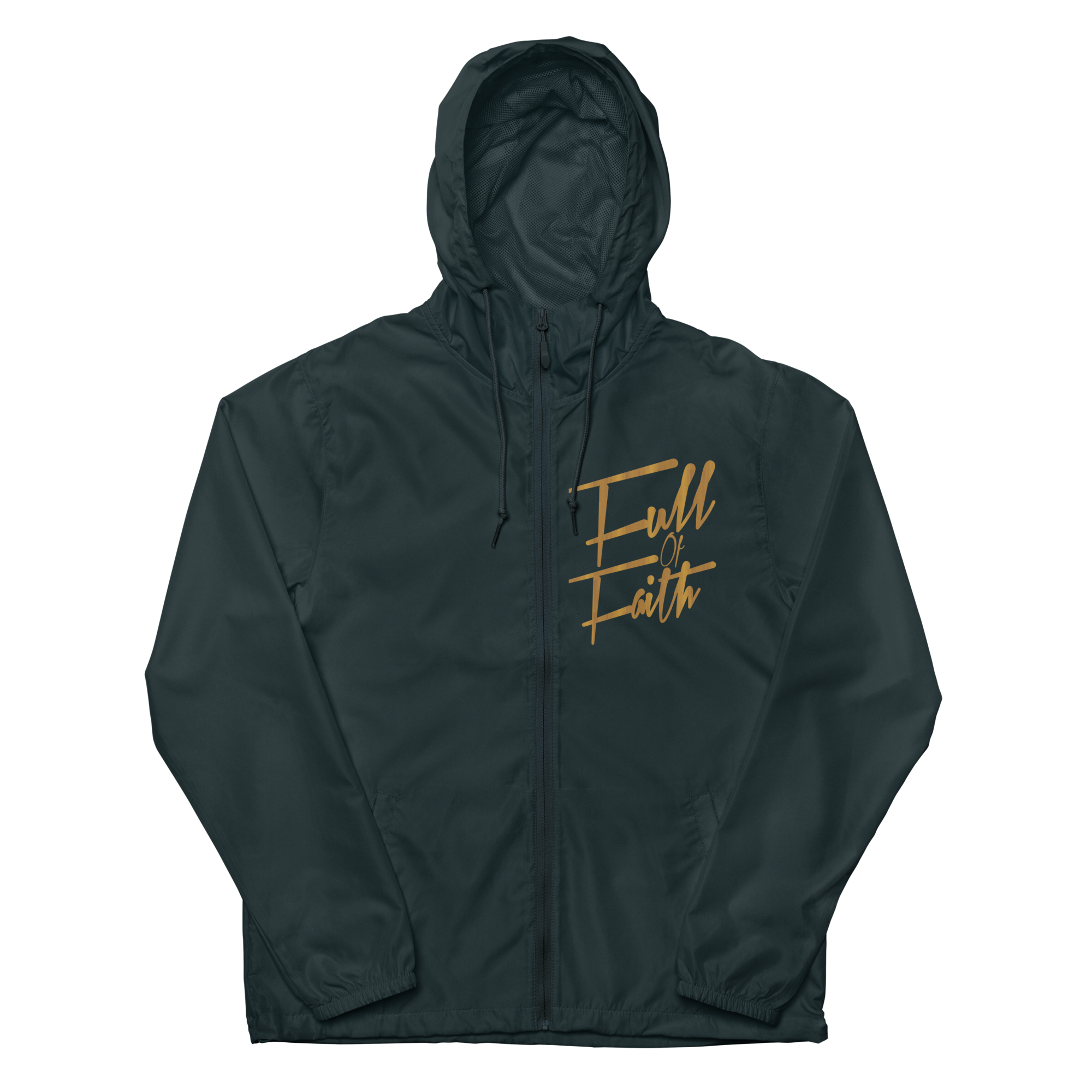 Full of Faith lightweight zip up windbreaker