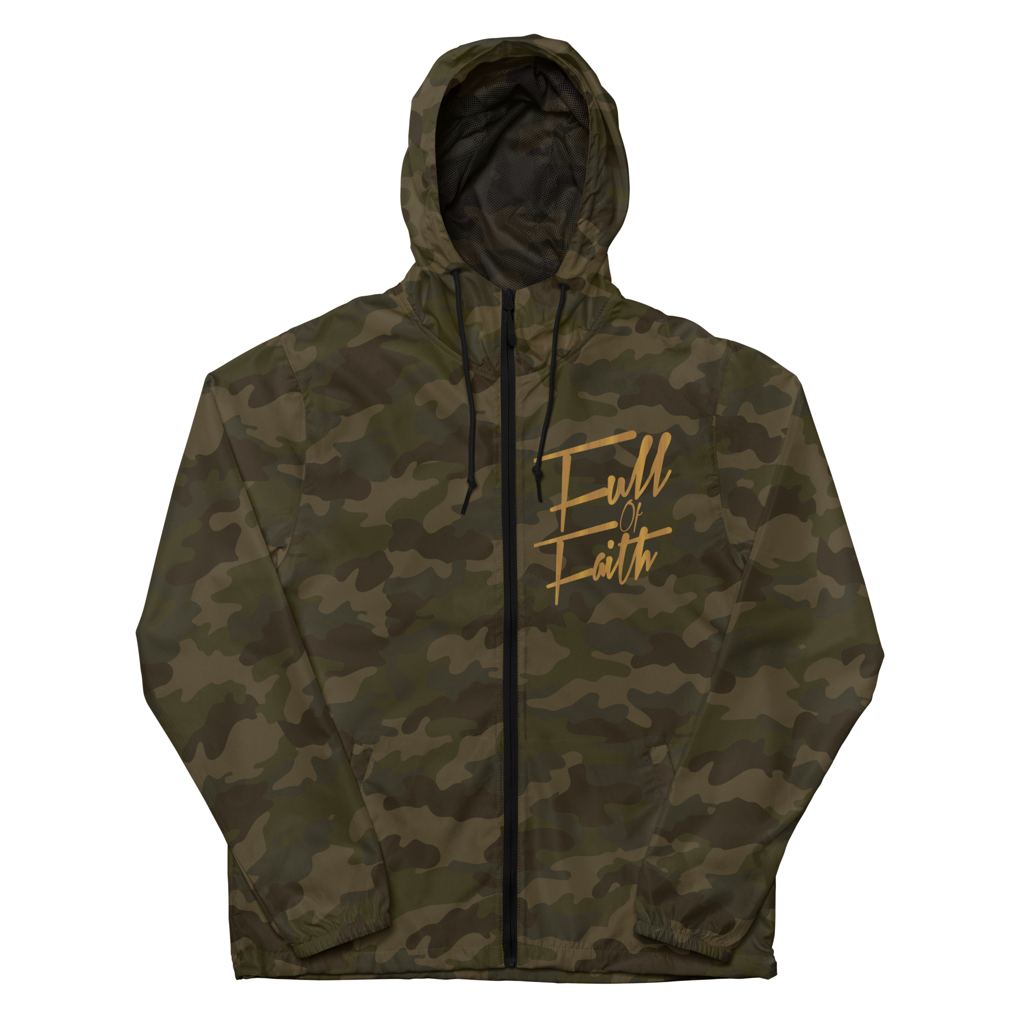 Full of Faith lightweight zip up windbreaker