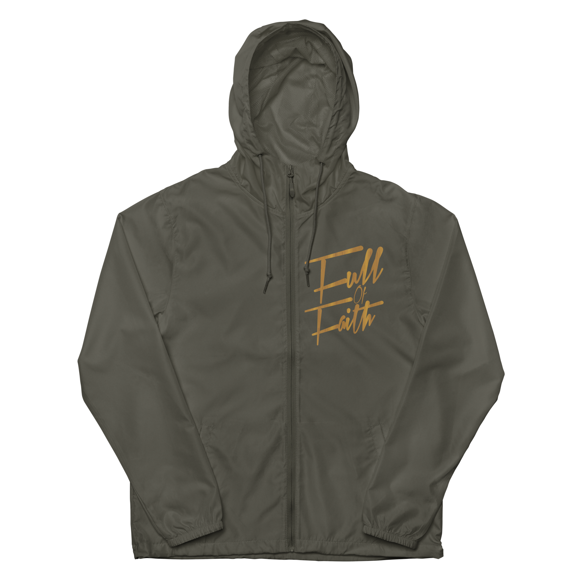 Full of Faith lightweight zip up windbreaker