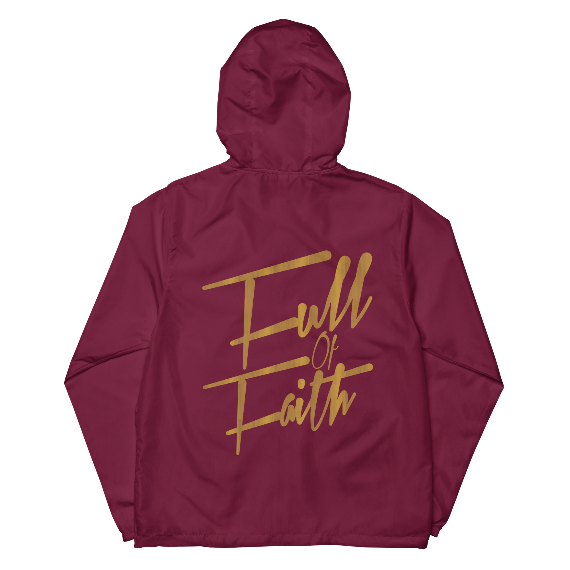 Full of Faith lightweight zip up windbreaker