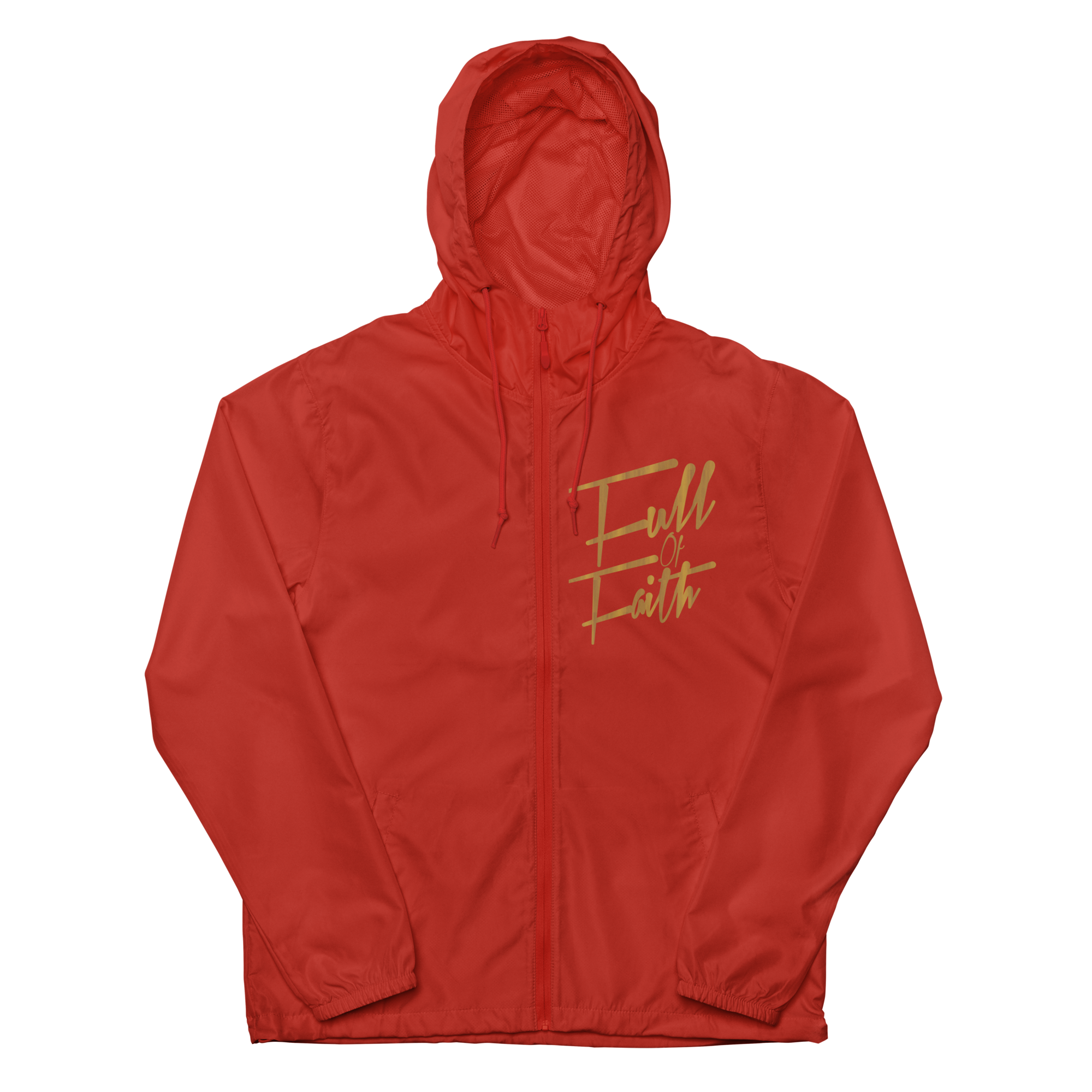 Full of Faith lightweight zip up windbreaker